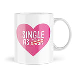 Funny Mugs Valentines Day Mug Single As F Singleton Love Life Sarcasm Leaving Work Mug Colleague Office Birthday Novelty Naughty Profanity Banter Joke Coffee Cup MBH536