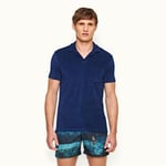 Orlebar Brown Terry Towelling Polo Shirt - Blue Wash
