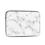 Laptop Case,10-17 Inch Laptop Sleeve Carrying Case Polyester Sleeve for Acer/Asus/Dell/Lenovo/MacBook Pro/HP/Samsung/Sony/Toshiba,Realistic Marble Texture In White Gray 12 inch