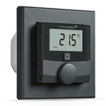 Homematic IP Smart Home Thermostat mural avec sortie de commutation – pour interrupteur de marque, anthracite, thermostat numérique chauffage au sol avec/sans application, Alexa, Google Assistant,