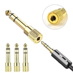 3.5mm To 6.35mm Headphone Adapter Small To Big Audio Stereo Adaptor  Speakers