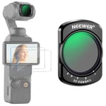 NEEWER Filtre ND2-32 Variable Compatible avec DJI Osmo Pocket 3, Filtre ND réglable magnétique 1-5 arrêts limités, Accessoires pour caméra, Verre Optique HD, Comprend 2 protecteurs d'écran LCD