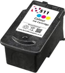 Remanufactured CL 511 Colour Ink fits Canon Pixma IP2702 All-In-One 