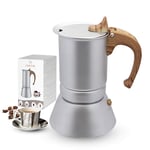 CHISTAR Aluminum Induction Stovetop Espresso Maker, Moka Pot Coffee Maker for Full Bodied Coffee