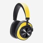 Yellow Bluedio T7 (Turbine) Bluetooth Wireless Headphones with Mic Adjustable Noise Canceling, 57mm drivers, Hi-Fi Stereo Deep Bass, Over Ear Wired Headset, 30 Hours Playtime for phone TV PC Work…