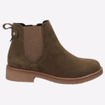 SALE - Hush Puppies Maddy MEMORY FOAM Designer Leather Womens Chelsea Boots