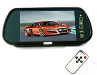 BW® 7 Inch 16:9 TFT LCD Widescreen Car Rearview Mirror Monitor with Touch Button, HD 800(W) x 480(H) Screen Resolution, Car Monitor Mirror for Auto Support Two Ways Of Video Output, V1/V2 Selecting