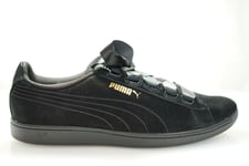 Puma Vikky Ribbons Suede Womens Trainers Size Uk 6 / Eu 39 Black (y9h)
