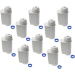10x Filtres à eau compatible avec Siemens TK76009GB, TE706209RW, TE703201RW machine à café automatique, machine à expresso - Vhbw