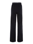 Tommy Hilfiger Girls Monotype Tape Wide Leg Sweatpant - Navy, Navy, Size Age: 7 Years, Women