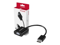 AXAGON - Videokort - DisplayPort (hane) till HD-15 (VGA) (hona) - DisplayPort 1.1a - 16 cm - 1920 x 1200 (WUXGA) stöd, aktiv omvandlare