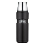 Thermos Bouteille Isotherme Stainless King, Gourde Thermos pour Café, Acier Inoxydable mat, King Noir, 47 cl, 4003232047