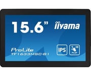 IIYAMA TF1633MSC-B1 15.6inch PCAP FHD Bezel Free Front 10P Touch 385cd/m2 HDMI DP USB Interface HUB 2x2.0 Speakers