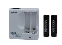 Nikon MH-72 UK Battery Charger and EN-MH2-B2 Rechargeable Ni-MH Batteries