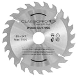 185mm x 30mm Bore + Reducer  TCT 24T Circular Saw Blade For Wood UK Fast Postage