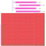 100 st 2 cm x 2 cm DIY-målning lim lera diamantmålning lim lera med 4 st 4 storlekar 5D diamantmålning penna borrning broderi korsstygn