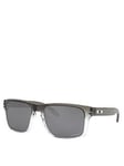 Oakley Rectangle Grey Frame Grey Lens Sunglasses - Grey, Grey, Men