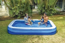 Giant Rectangular Paddling Pool Family Swimming Inflatable Outdoor Family 2.62M