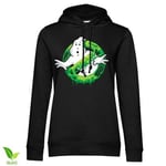 Hybris Ghostbusters Slime Logo Girls Hoodie (S,Black)