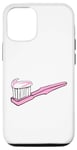 iPhone 15 Pink Toothbrush and Toothpaste Case