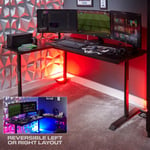 X ROCKER Panther XL Reversible Corner Desk L-Shape PC Gaming Table Mousepad