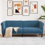 3-personers sofa velour blå