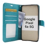 Crazy Horse Wallet Google Pixel 6a 5G (Turkos)