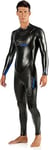 Cressi Triton Man All in One Swim Wetsuit Monopièce Premium Neoprene Ultraskin de 1.5mm pour la Nage Men's, Noir/Bleu, M