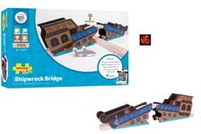 Shipwreck Bridge Tunnel Wooden Railway Train Track Accessory compatible Brio