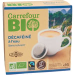 Café Dosettes Compatibles Malongo Décaféiné Carrefour Bio - Les 16 Dosettes