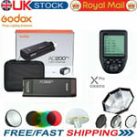 Godox AD200pro TTL HSS Flash+ Xpro-C/N/S/F/O Trigger+ Color Filter+ Softbox Kit