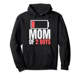 Mom of 2 Boys Funny Mom Surprise From Son Mother's Day Mama Pullover Hoodie