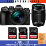 OM SYSTEM OM-1 + ED 12-40mm f/2.8 PRO II + ED 40-150mm f/4 PRO + 3 SanDisk 64GB Extreme PRO UHS-II SDXC 300 MB/s + Guide PDF ""20 TECHNIQUES POUR RÉUSSIR VOS PHOTOS