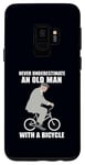 Coque pour Galaxy S9 Ne sous-estimez jamais un vieil homme avec un mème de vélo à vélo
