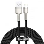 Baseus CAFULE USB -A TO Lightning Cable - 2M - Svart / silver