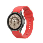 System-S Bracelet 20mm en Silicone pour Samsung Galaxy Watch 5 4 Smartwatch Rouge, rouge, Eine Grösse