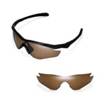 New Walleva Polarized Brown Replacement Lenses For Oakley M2 Sunglasses