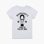 The Addams Family Wednesday's Child Is Full Of Woe Women's T-Shirt - White - 5XL - White