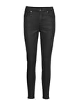 Denim Hunter Celina High Coated Zip Custom Slimmade Jeans Svart [Color: COATED BLACK ][Sex: Women ][Sizes: 25 ]