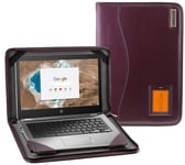 Broonel - Série Contour - Etui Violet en Cuir De pour Ordinateur Portable Compatible avec Le Dell Latitude 3310 2-in-1 13"