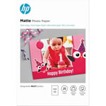 HP Hp Matt Fotopapper, 180 G / M2, 10 X 15 Cm, 25 Ark (7hf70a)