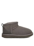 UGG Kids Classic Ultra Mini Classic Boot - Grey, Grey, Size 13 Younger