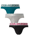 Calvin Klein3 Pack Reconsidered Steel Hip Briefs - Black/Grey/Green