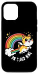 iPhone 14 9th Birthday Funny Cat Rainbow On Cloud Nine Case