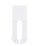 FALKE Unisex Baby Little Dot B TI Cotton Patterned 1 Pair Tights, White (Off-White 2040) new - eco-friendly, 1-6 months