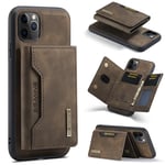 Apple iPhone 11ProMax DG.Ming Magnetic Wallet Case Coffee