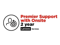 Lenovo Premier Support with Onsite NBD - Utökat serviceavtal - material och tillverkning (för system med 1 års garanti på plats) - 2 år (från ursprungligt inköpsdatum av utrustningen) - på platsen - svarstid: NBD - för ThinkCentre M90 M90q Gen 2 M90q Gen 3 M90s Gen 3 M90t Gen 3 ThinkEdge SE30