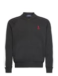 Double-Knit Mesh Baseball Jacket Tops Sweat-shirts & Hoodies Sweat-shirts Black Polo Ralph Lauren