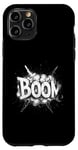 Coque pour iPhone 11 Pro typographie Explosion Fort SoundEffect BoomMoment Idée
