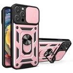 Camera Protection Cover with Ring Holder for iPhone 14 Pro Max - Rosé